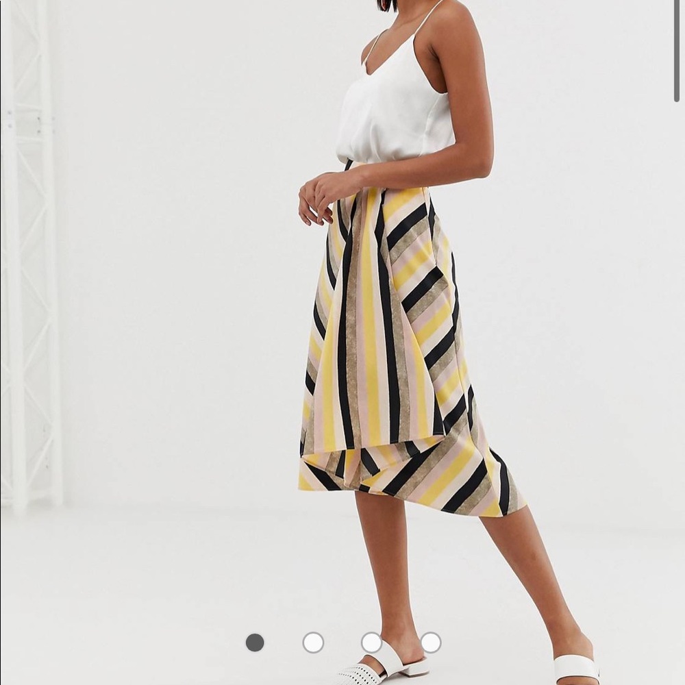MANGO NWT asymmetric midi skirt